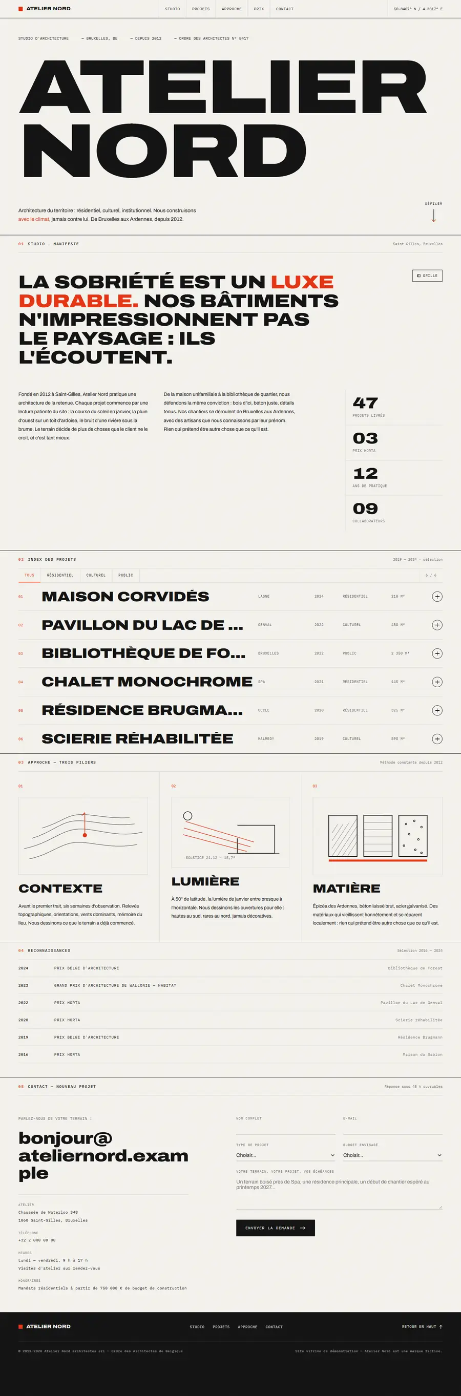 Top of the Atelier Nord demo, architecture studio in Brussels